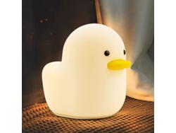 Lámpara De Noche Recargable Con Forma De Pato, Lámpara De Silicona Con Sensor Táctil Para Niños, Portátil.