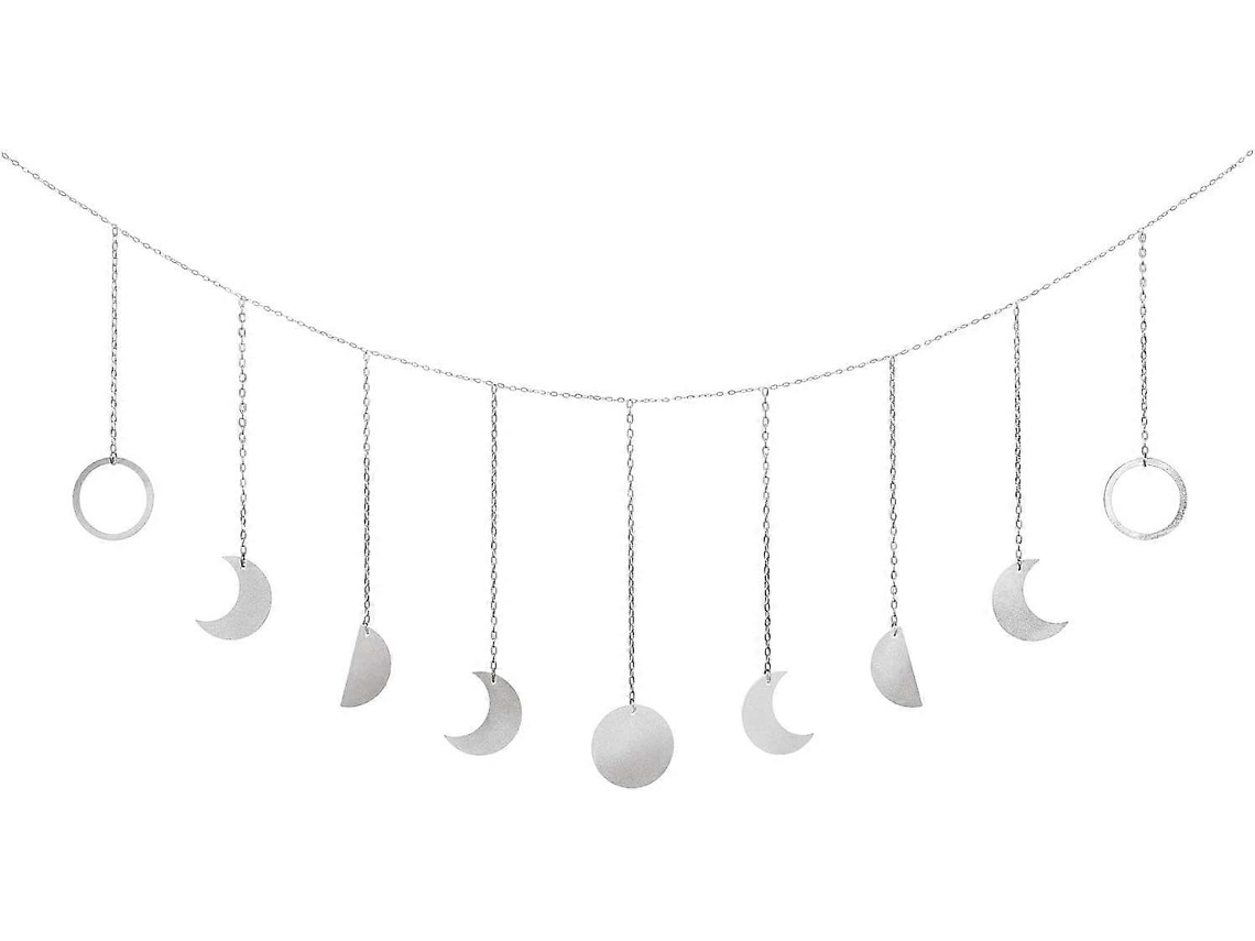 Rebe-banner De Arte Estético De Luna Para Habitación Niña, Salón, Dormitorio, Oficina, Regalo De Cumpleaños, Plata, 200cm