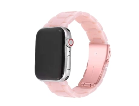 Correa de resina rosa de lujo Apple Watch Series 6 44 mm VEANXIN