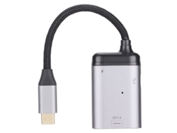 Adaptador Usb-c A Mini Displayport Con Puerto De Carga Y Puerto De Datos Usb-c. Compatible Con 4k A 60 Hz.