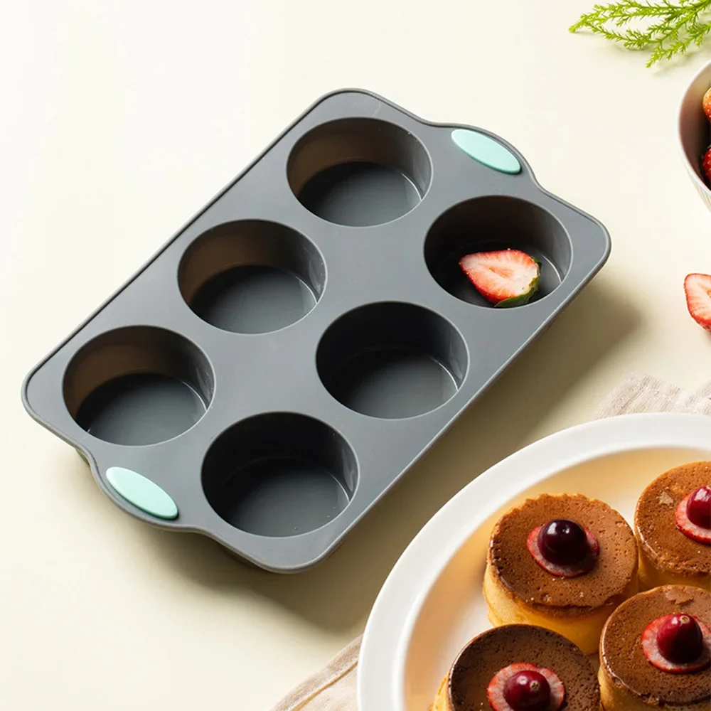 Molde De Silicona Para Pasteles (6 Cavidades), Antiadherente, Accesorio De Cocina.