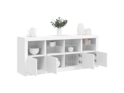 Aparador con luces LED 163x37x67 cm Blanco Dkd Home Decor