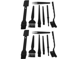 Juego de 2 cepillos antiestáticos para limpieza de teclados electrónicos, color negro. Gokoco