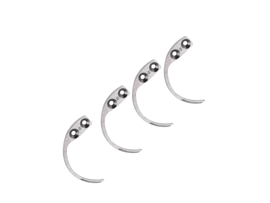 Juego De 4 Herramientas Portátiles De Acero Inoxidable Para Quitar Uñas Con 2 Orificios.