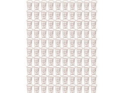 100 Clips Metálicos Innovadores Con Forma De Taza Rosa Para Oficina Y Escuela.