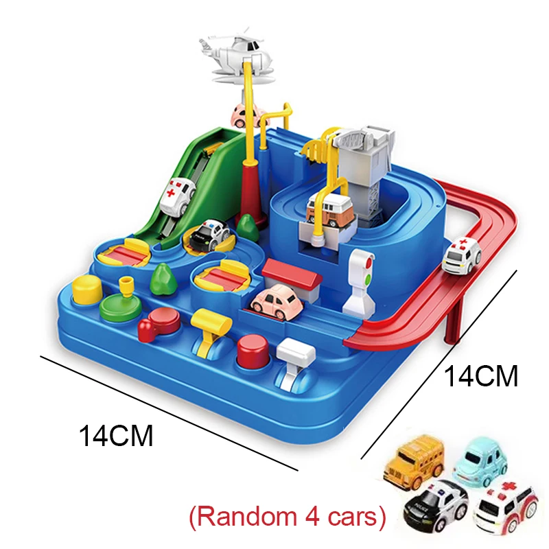 Modelo De Pista De Carreras De Coches, Juguete Educativo