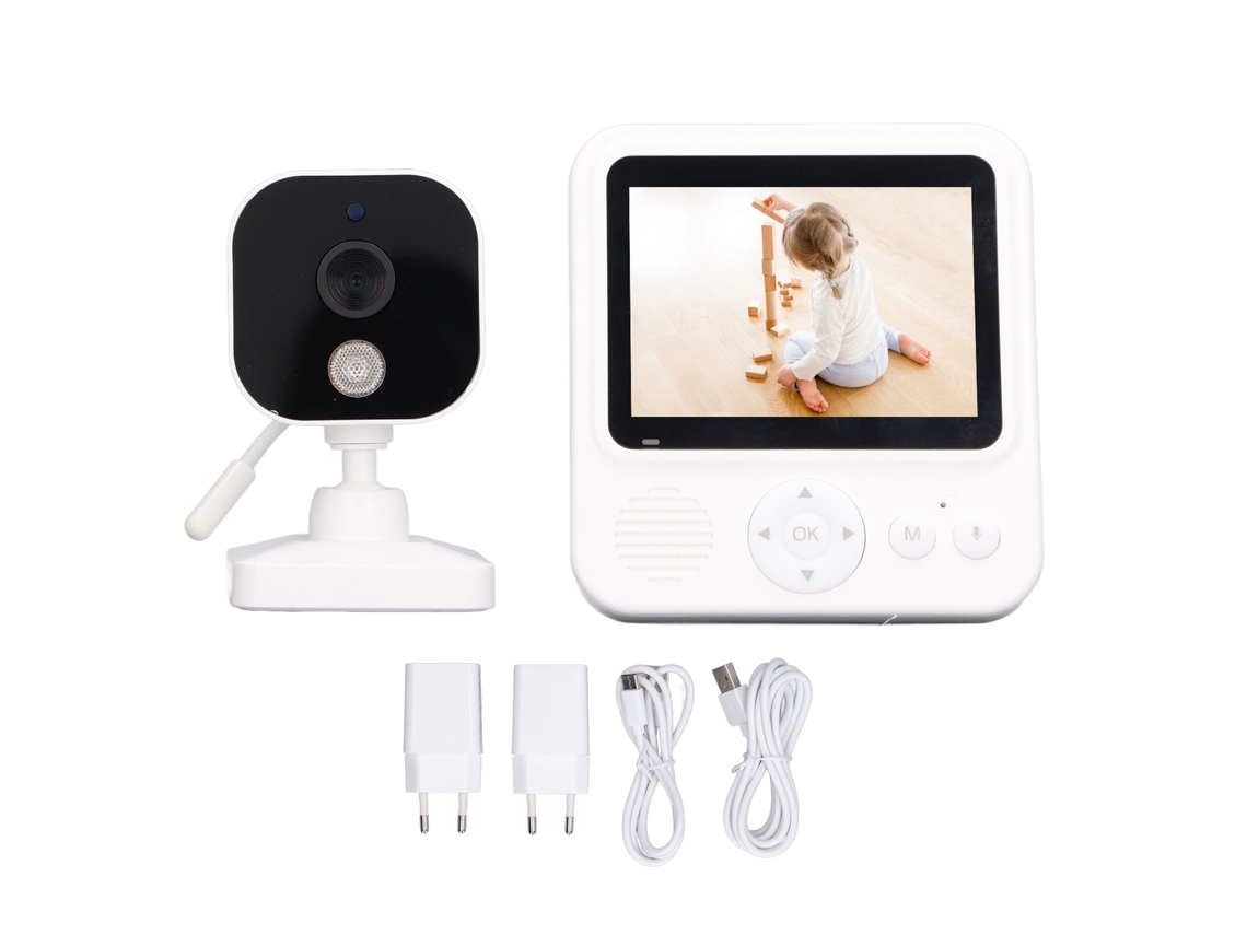 Monitor inalámbrico para bebés con cámara y sonido, visión nocturna, detección de llanto y respuesta de voz bidireccional, pantalla de 2,8 pulgadas.