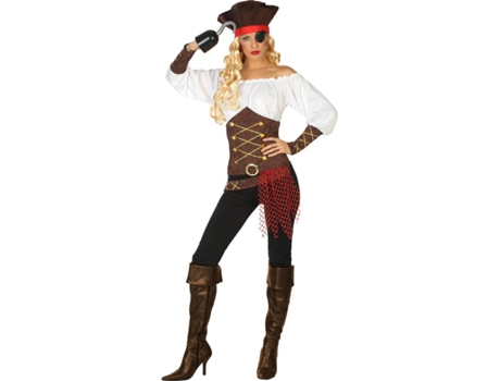 perrito fibra Serpiente Disfraz de Mujer DISFRAZZES Pirata Con Chaleco (Talla: M/L) | Worten.es
