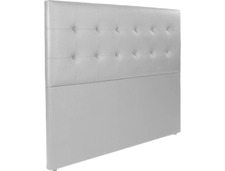 Cabecero DHOME Capitoné (Plateado - Tela y Polipiel - 105 x 8 x 120 cm)