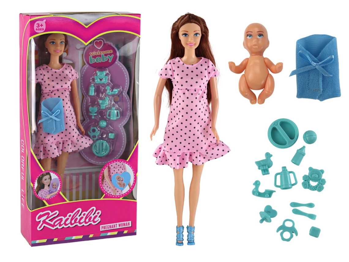 Accesorios para Vestido Rosa de Muñeca Embarazada B.active