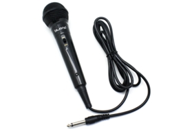 BIWOND WONDERFUL EXPERIENCE Biwond joybox micrófono karaoke (conector jack 6.3mm, botón on/off, longitud de cable 2,5 metros, sonido profesional, fiestas) - negro