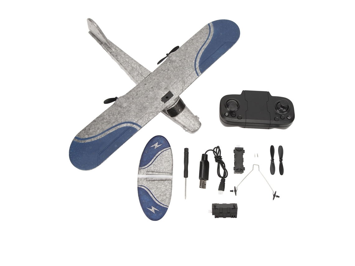 Avión Teledirigido Epp Con Luz Led, Planeador De Ala Fija, Batería Incluida, Para Mayores De 14 Años.