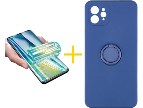Carcasa + Protector de Pantalla para iPhone 12 Pro Max SKYHE Azul Oscuro