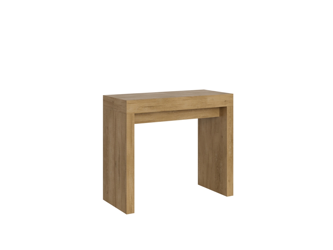 Consolas Roxell Small Extensible hasta 196 cm ITAMOBY (90 x 40 x 77 cm - Paneles de Melamina - Roble Natural)