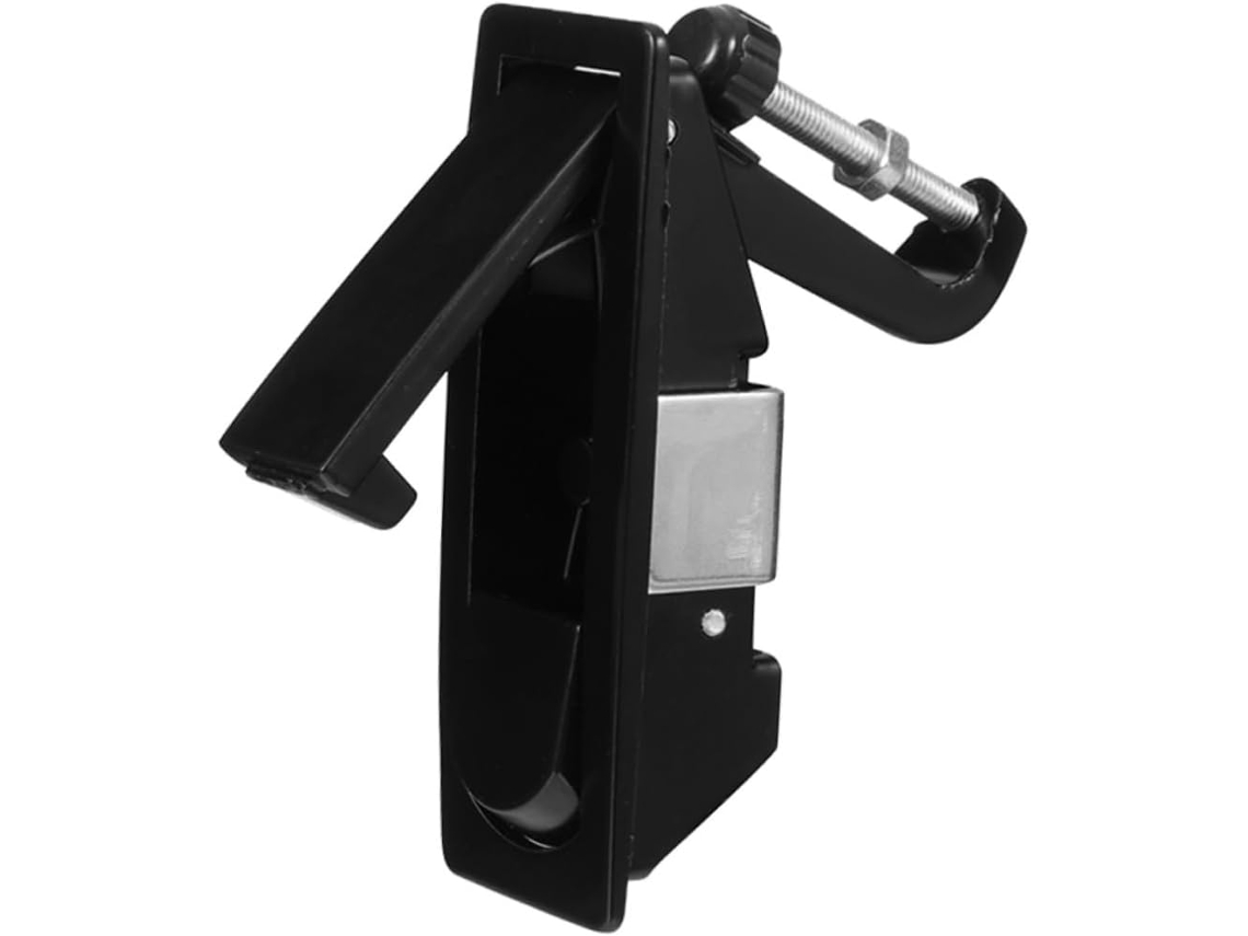 Cerradura Puerta Pestillo Industrial Tipo Botón Negro Hecha