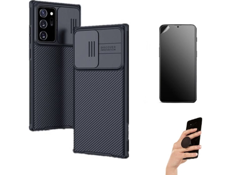 Kit Carcasa, Protector Y Soporte Samsung Note 20 Ultimatte Nillkin Camshield