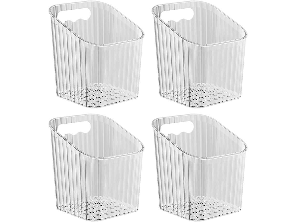 Organizador de pared acrílico transparente | Juego de 4 cajas organizadoras de baño transparentes Slowmoose