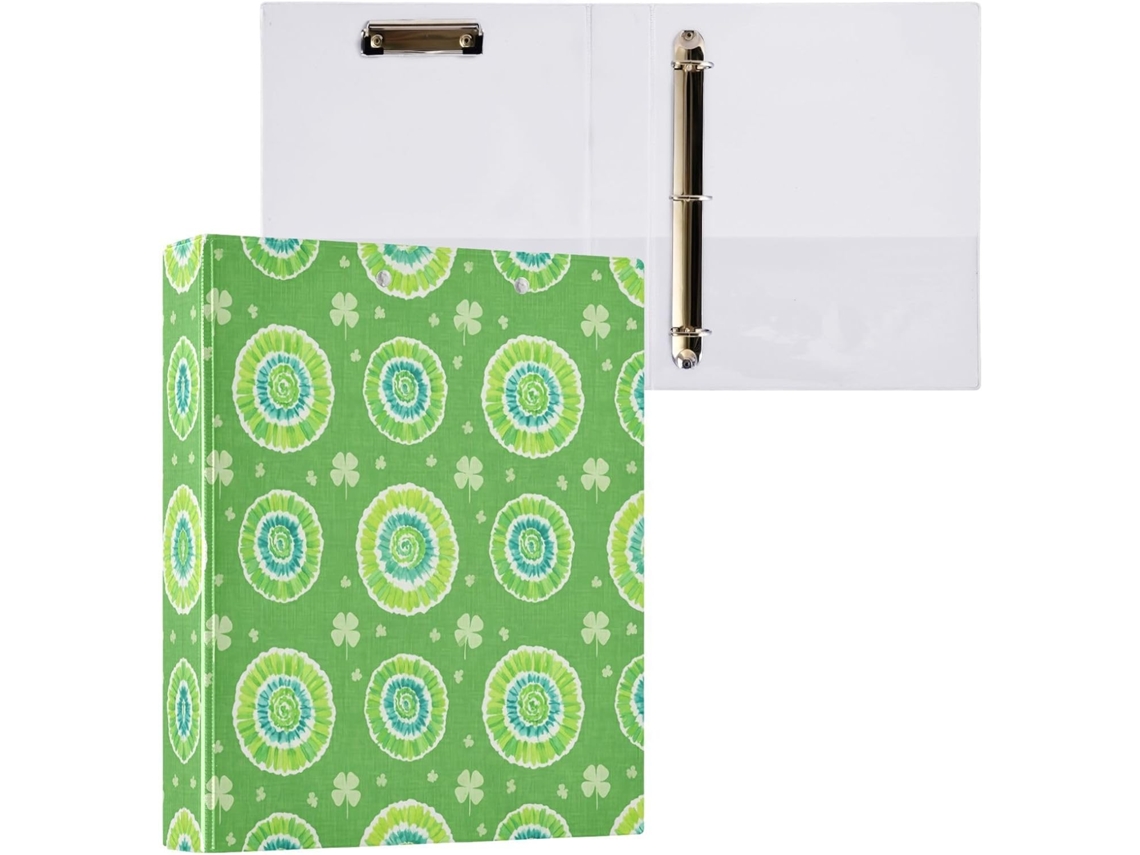 Besportble Carpeta De San Patricio Y Anillas Redondo Con Portapapeles Oficina 27,9 X 21,6 Cm 31,5 27 6