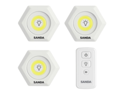 Lámpara LED X con mando a distancia Sanda SD 5737 blanca