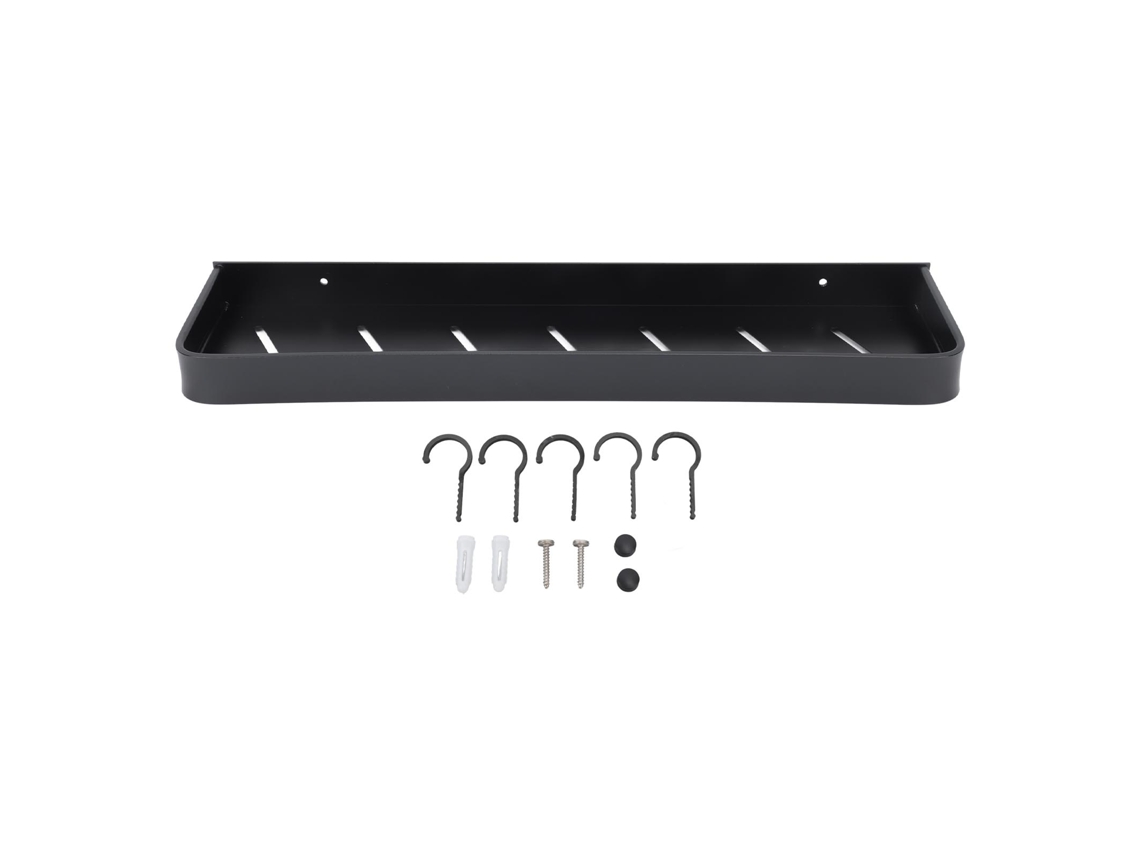 Estante de ducha de pared con ganchos de aluminio, gran capacidad, versátil, organizador de ducha para baño, inodoro y hogar, 50 cm