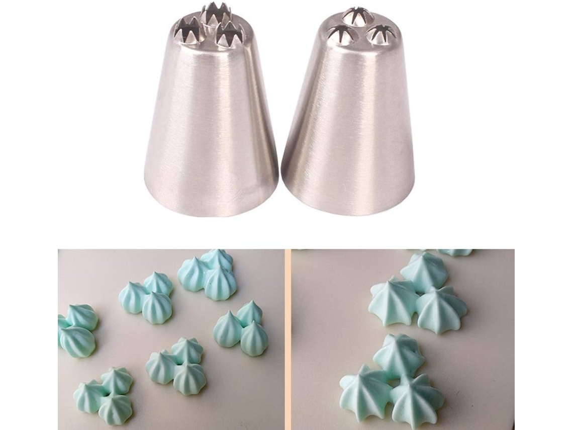 Boquilla Decoración Estrella 2pcs Inox, Repostería