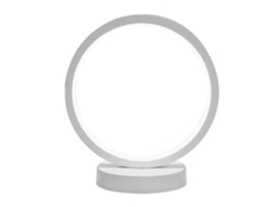 Lámpara De Mesilla De Noche Led Circular Con Mando A Distancia Regulable Y Temporizador - Blanca