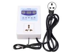 Controlador De Temperatura Digital Inteligente Automático Interruptor Termostato Preciso 110-240v Plug Uk Blanco