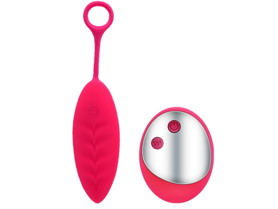 Vibrador de huevo con control remoto y 10 modos de vibración para mujer (rojo rosa) YIZHOOD
