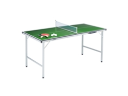 Relaxdays Mesa De Ping-pong Plegable Con Red, 2 Palas, 3 Pelotas, Al X An X F: 71 X 150 X 67 Cm, Verde