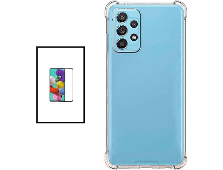 Kit Carcasa SuperProtect Anti-Shock + Protector de Pantalla de Cristal Templado 5D Full Cover para Samsung Galaxy A23 PHONECARE Transparente