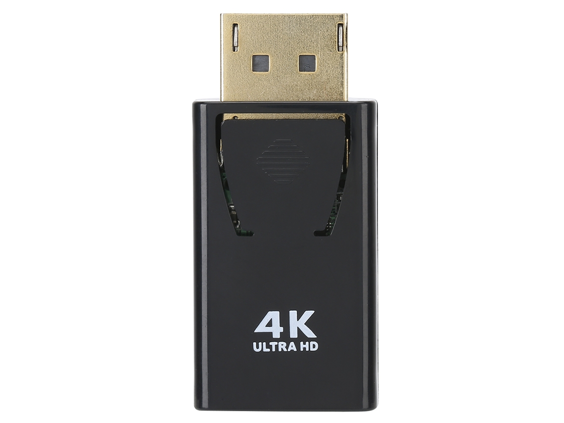 Adaptador DisplayPort a HDMI con resolución 4kx2k, conector macho a HDMI hembra