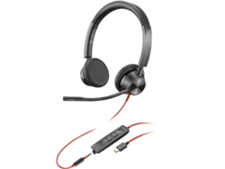 Auriculares con Micrófono POLY Blackwire 3325 (Negro - USB - USB-C - Jack 3.5 mm)