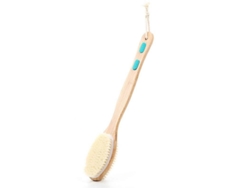 Cepillo de baño con cerdas suaves y firmes, cepillo corporal y mango largo con cepillo de espalda de doble cara.