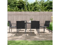Sillas de jardín con cojines (6 unidades, 56 x 59 x 84 cm), mimbre sintético negro, Dkd Home Decor