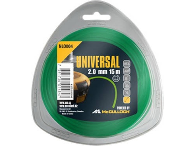 Hilo de Nylon Redondo para Recortabordes MCCULLOCH NLO004 (2 mm x 15 m)