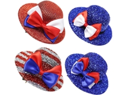 12 Piezas, Té, Pp, 12 Sombreros Decorativos Para Fiestas Del Día De La Independencia Para Adultos Con Diseño Único