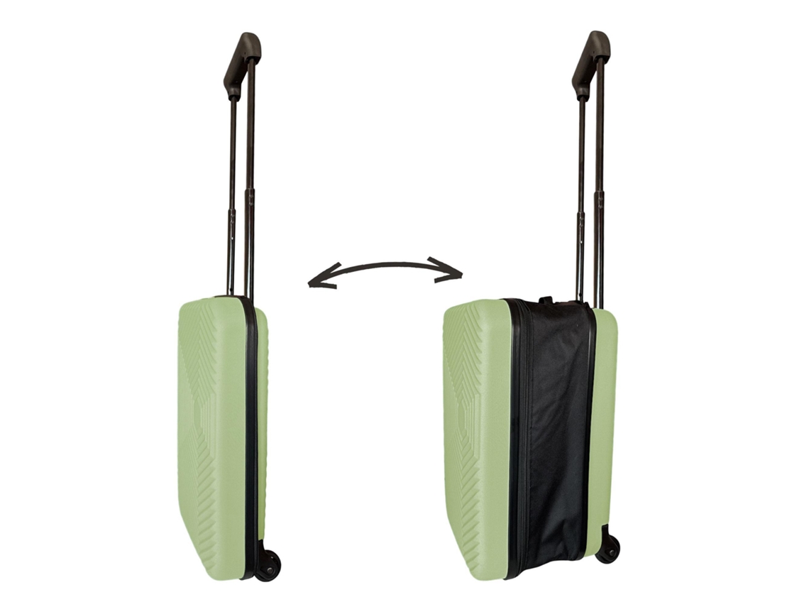 Maleta de cabina plegable ultrafina Wellhome de 45 cm con 2 ruedas y asa telescópica