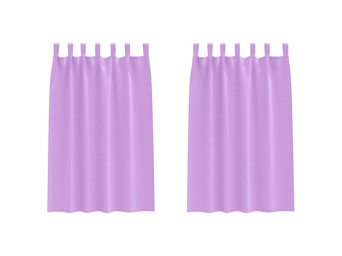 Maison Exclusive - Cortinas Opacas Con Anillas 2 Pcs Morado 175 X 140 Cm Poliéster