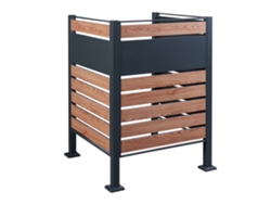 Cerca de Acero Uusikaupunki 120X91X91Cm Antracita/Madera [EN.CASA]