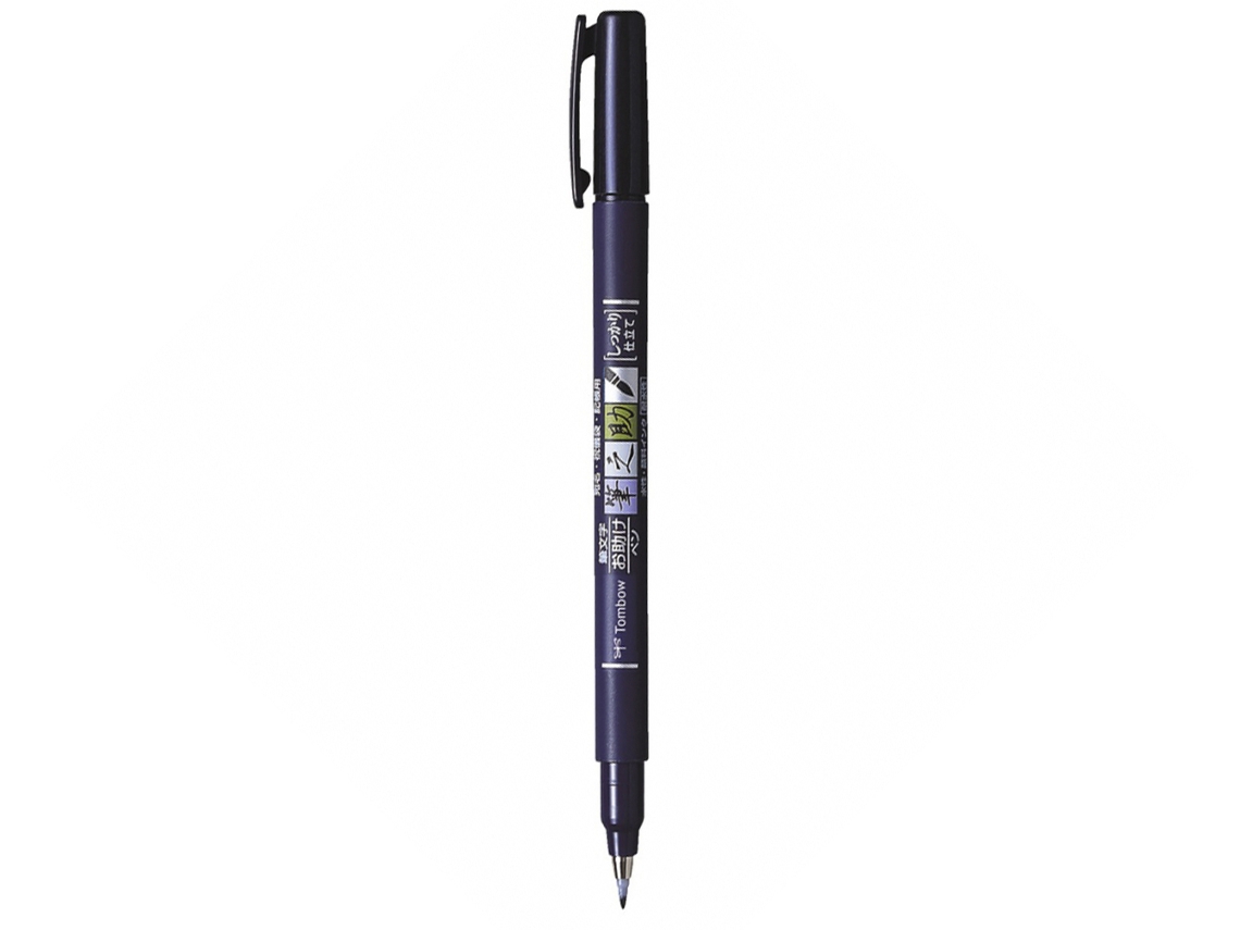 Marcador TOMBOW Fudenosuke Punta Suave Negro