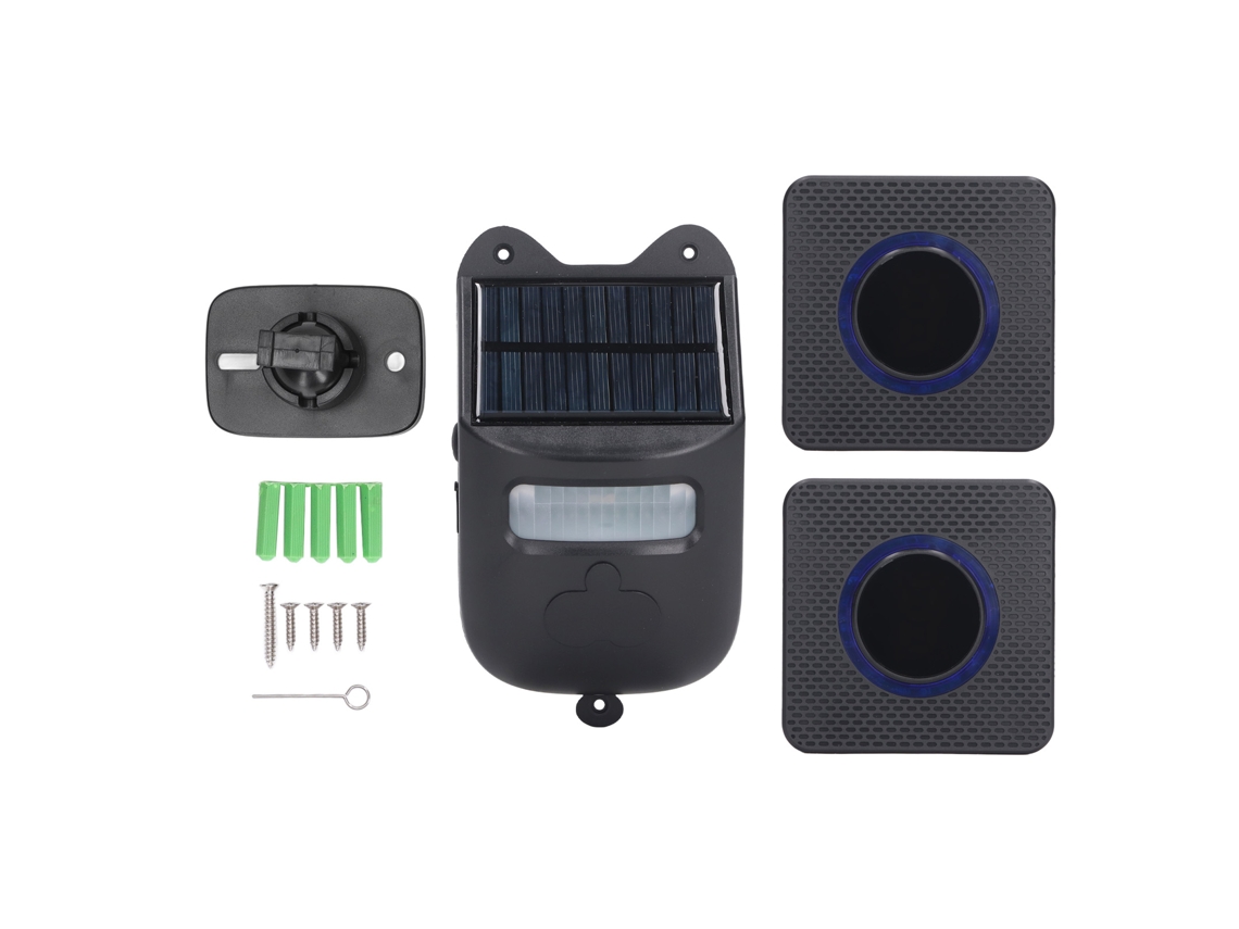 Alarme de Entrada Solar com Sensor Infravermelho, Luz Piscante, Alcance 200m | S/MARCA
