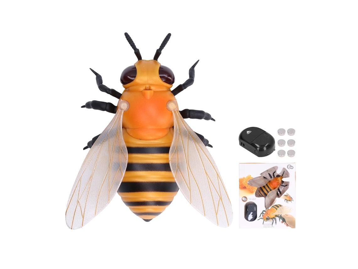 -juguete Abeja Control Remoto Cuerpo Flexible Luces Led Apariencia Realista Abeja Rc