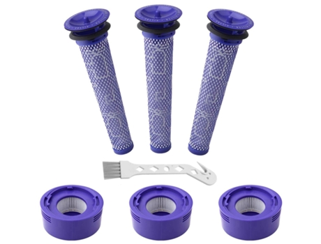Paquete de 7 filtros de vacío para Dyson V8, V8, V7, 3 postfiltros Hepa, 3 prefiltros, puede reemplazar las piezas 965661-01 y 967478-01