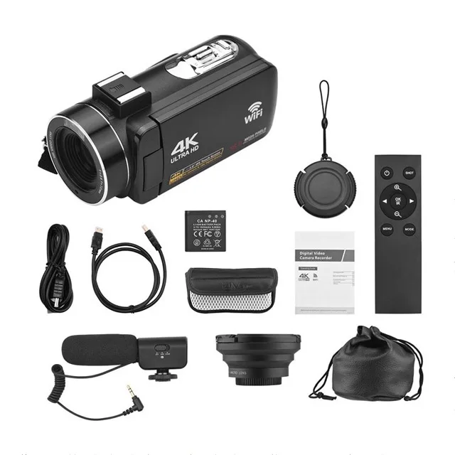 (negro, 4 Pulgadas, Memoria De 32 Gb) Cámara Digital Hd Giratoria De 270°, Cámara Digital 4k, 56 Mp, Sensor De 3,0 Pulgadas.