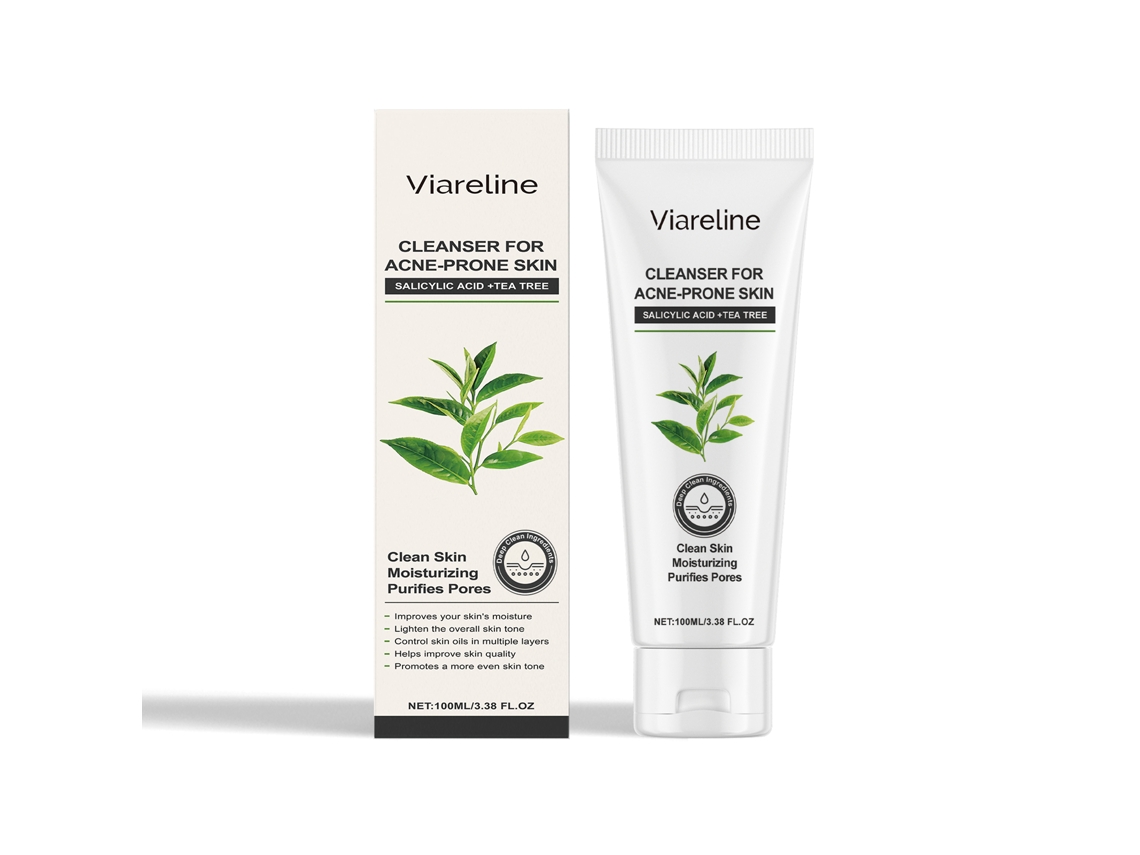 Gel limpiador antiacné con té verde