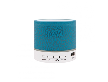 Altavoz Bluetooth Tarjeta enchufable de luz colorida Computadora Mini Subwoofer Botón de audio Pequeño inalámbrico Gran grieta + Cable azul