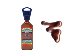 Dimensiones. Relieve 3D Metálico 35Ml Cobre 534 Acrilex