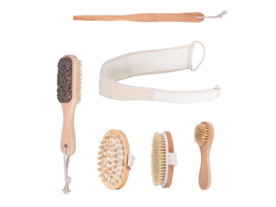 Kit De Cepillo Corporal Seco Para Drenaje Linfático Y Exfoliación De La Piel -ys