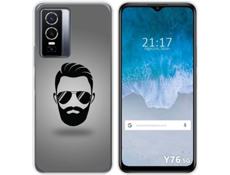 Carcasa para Vivo Y76 5G TUMUNDOSMARTPHONE Dibujos Barba Multicolor