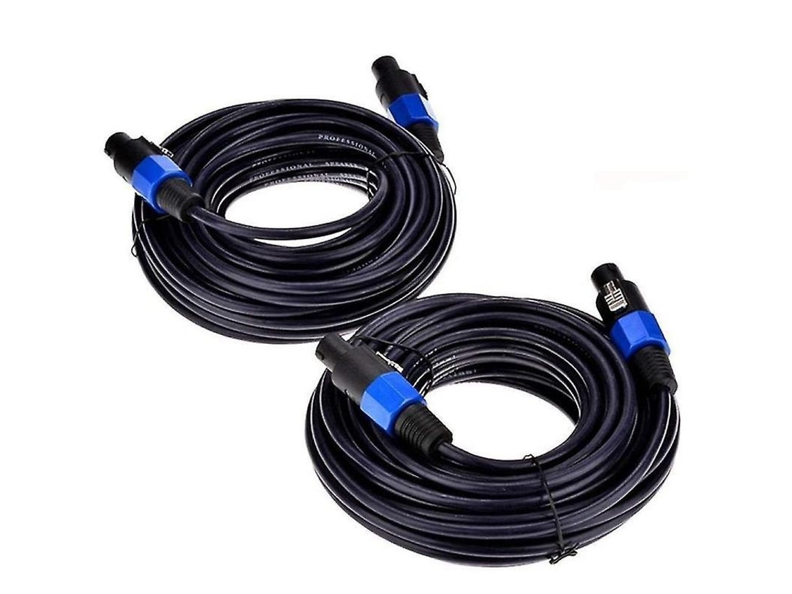 Paquete De 2 Cables Speakon A Speakon De 7,6 Metros (25 Pies), Cable De Audio De Calibre 12 Awg